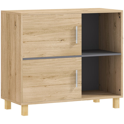 Rootz Bathroom Cabinet - Storage Furniture - Bathroom Organizer - Brown Look - 80cm x 35cm x 70cm - Stylish & Practical