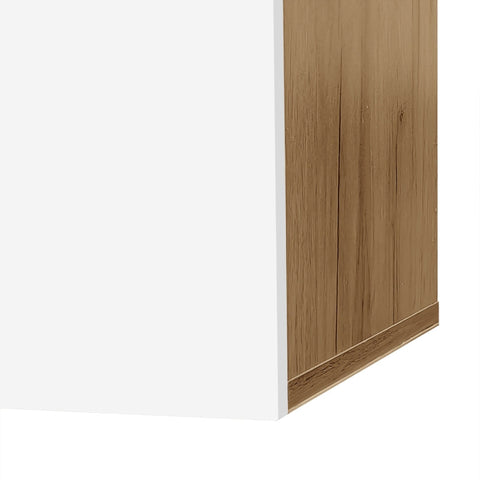 Rootz Modern Display Cabinet - Glass Doors - LED Lit Display - Elegant Design - 77.7L x 38W x 150H cm