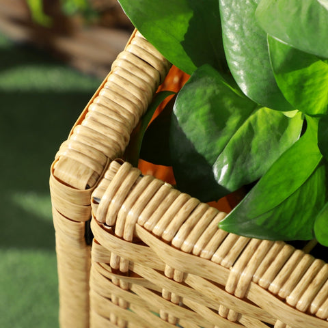 Rootz Raised Bed Planter Garden Bed - Elevated Planter - Outdoor Planter - Durable PE Rattan - Ergonomic Design - Versatile Planting Options - 70L x 30W x 70H cm