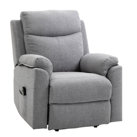 Rootz TV Chair Stand-Up Senior Chair - Recliner Chair - Lift Chair - Ultimate Comfort - Effortless Mobility - Sturdy and Durable - 83W x 89D x 102H cm (Upright) - Linen-like Polyester