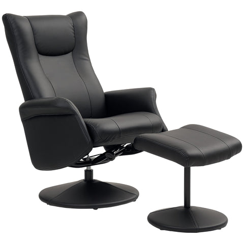 Rootz Executive Chair with Stool - Recliner - Swivel Chair - 130° Adjustable Backrest - 70x79x105cm - Pure Luxury