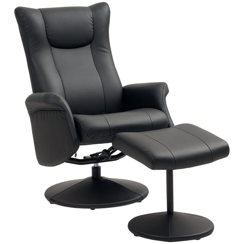 Rootz Executive Chair with Stool - Recliner - Swivel Chair - 130° Adjustable Backrest - 70x79x105cm - Pure Luxury