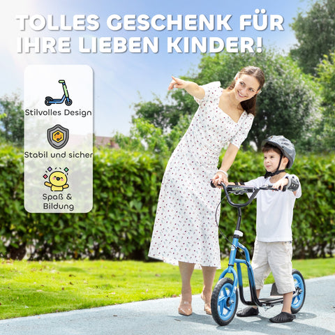 Rootz Children's Scooter - Kids Kick Scooter - Youth Push Scooter - Adjustable Handlebar - 80cm x 80-88cm