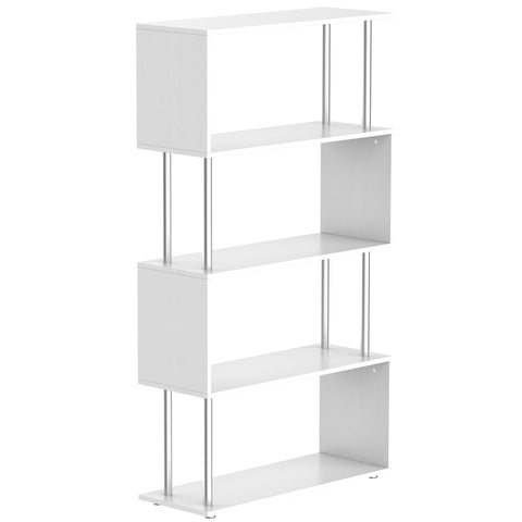 Rootz Standing Shelf 4 Compartments - Room Divider - Wall Shelf - Space-Saving - 80x30x145 cm