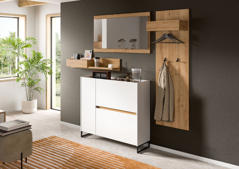 Rootz Wardrobe Combination Set - Closet Storage - Entryway Organizer - Sustainable Chipboard - 192cm x 175cm x 32cm