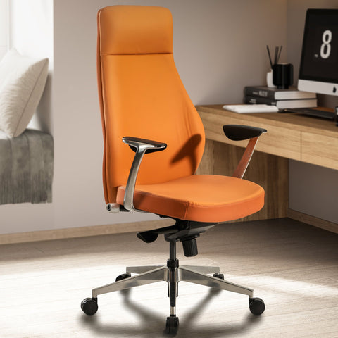 Rootz Executive Chair - Office Chair - Ergonomic Chair - High-Quality Upholstery - Aluminum Armrests - Adjustable Seat Height - 119cm x 74cm x 74cm