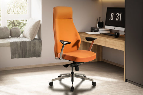 Rootz Executive Chair - Office Chair - Ergonomic Chair - High-Quality Upholstery - Aluminum Armrests - Adjustable Seat Height - 119cm x 74cm x 74cm