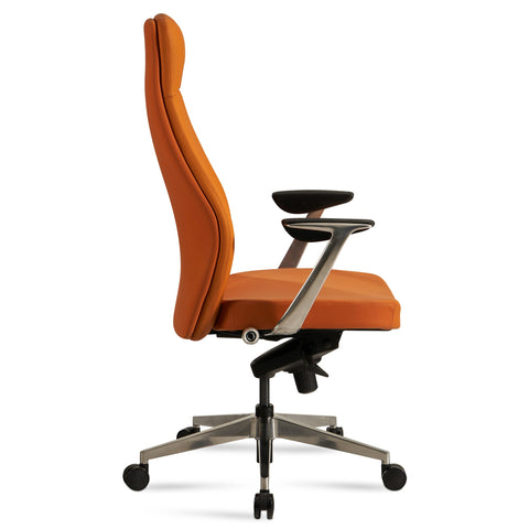 Rootz Directiestoel - Bureaustoel - Ergonomische stoel - Hoogwaardige bekleding - Aluminium armleuningen - Verstelbare zithoogte - 119 cm x 74 cm x 74 cm