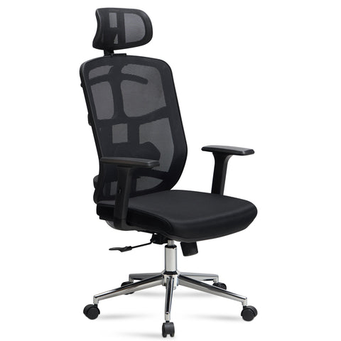 Rootz Modern Swivel Chair - Office Chair - Ergonomic Chair - Mesh Cover - Adjustable Lumbar Support - 120-130cm x 68cm x 68cm