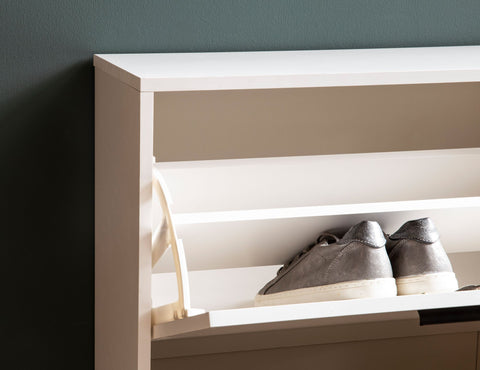 Rootz Large Shoe Cabinet - Modern Shoe Storage - Entryway Organizer - Ample Storage Space - 90cm x 120cm x 24cm