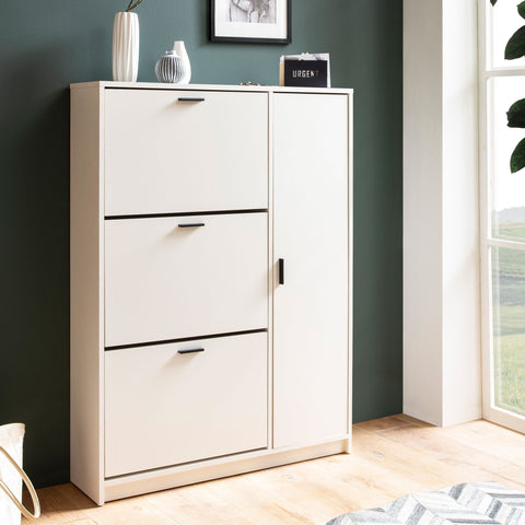 Rootz Large Shoe Cabinet - Modern Shoe Storage - Entryway Organizer - Ample Storage Space - 90cm x 120cm x 24cm