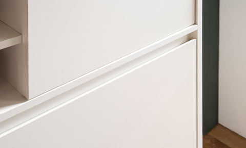 Rootz Modern Shoe Cabinet - Shoe Storage - Shoe Organizer - 3 Doors & Ample Storage - 71cm x 110cm x 24cm