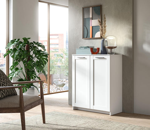 Rootz Ibiza Chest of Drawers - Wooden Organizer - White Dresser - 78cm x 95cm x 37cm - Modern Design - Sustainable - FSC Certified