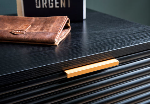 Rootz Stylish Chest of Drawers - Modern Dresser - Storage Solution - Slatted Design - 77cm x 97cm x 40cm