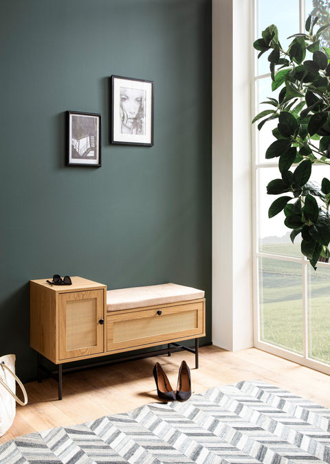 Rootz Cloakroom Bench - Entryway Seating - Hallway Storage - Extra Storage & Modern Design - 100cm x 60cm x 38cm