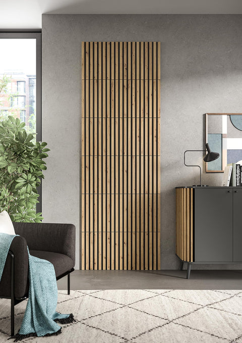 Rootz Acoustic Panel Set - Wooden Soundproof Panels - Brown Finish - 40cm x 40cm - Artisan Oak Nb. - FSC Certified - Modular Furniture