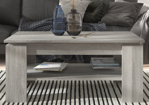 Rootz Titan Coffee Table - Wood Material - Smoke Silver Replica - Sustainable Production - Approx. 100 x 45 x 60 cm