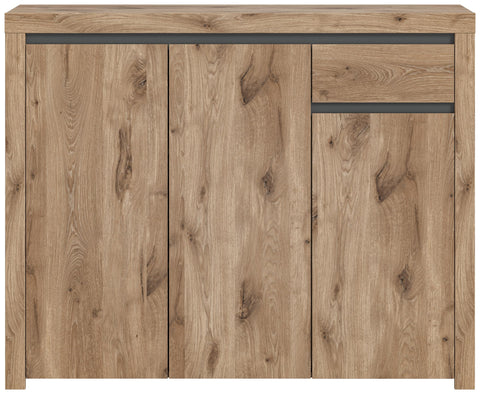 Rootz Chest of Drawers - Nox Oak Nb - Tallboy Dresser - Modern Design - 131cm x 105cm x 37cm - FSC-Certified Wood - Contemporary Aesthetic