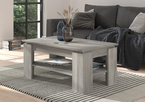 Rootz Titan Coffee Table - Wood Material - Smoke Silver Replica - Sustainable Production - Approx. 100 x 45 x 60 cm