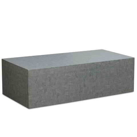 Rootz Minimalist Coffee Table - Rectangular Design - Concrete Look - 100cm x 50cm x 30cm - Foiled MDF - Scratch-Resistant Melamine Coat