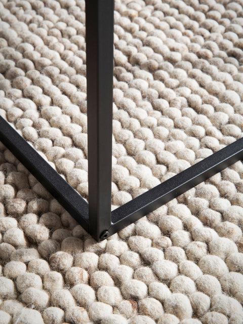 Rootz Modern Coffee Table - Matt Black Look - Stylish Black Coffee Table - Robust Metal Frame - 120cm x 60cm x 38cm