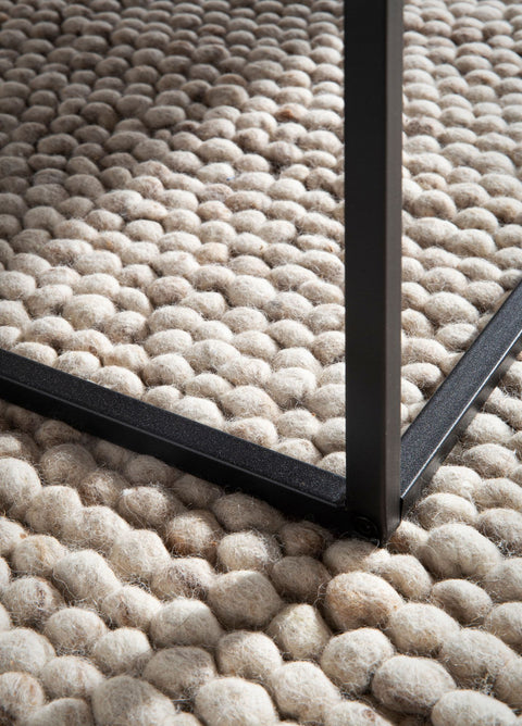 Rootz Modern Coffee Table - Accent Table - Living Room Table - Matte Stone Look Top - Anti-Slip Pads - 60cm x 60cm x 38cm