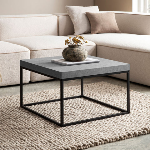 Rootz Modern Coffee Table - Contemporary Table - Minimalist Table - Space-Saving Design - 60cm x 60cm x 38cm