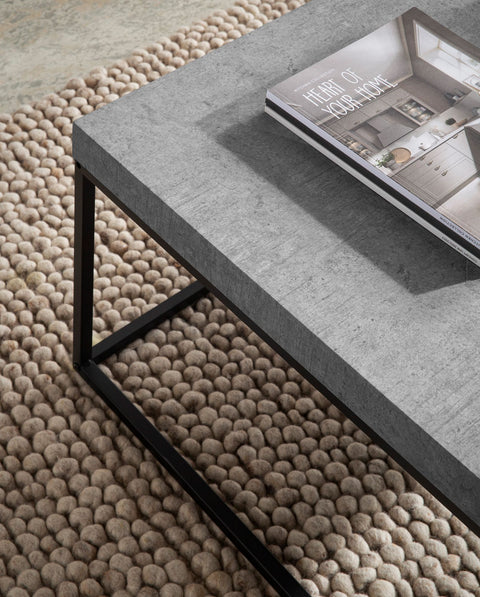 Rootz Modern Coffee Table - Contemporary Table - Minimalist Table - Space-Saving Design - 60cm x 60cm x 38cm