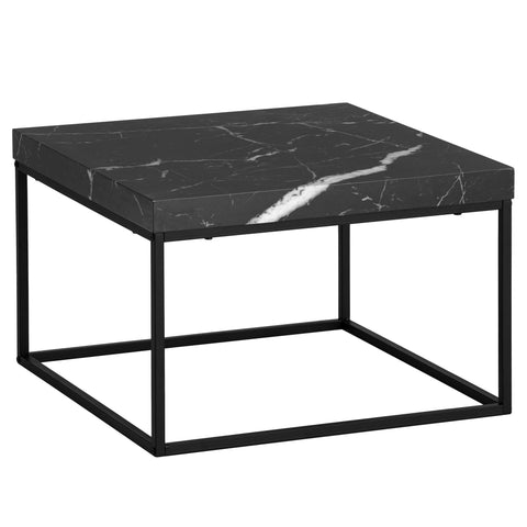 Rootz Modern Coffee Table - Contemporary Centerpiece - Stylish Living Room Table - Marble Look - 60cm x 60cm x 38cm