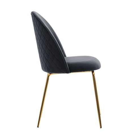 Rootz Scandinavian Dining Chairs - Kitchen Chairs - Modern Chairs - Velvet Upholstery - 53cm x 86cm x 50cm