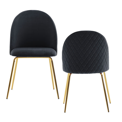 Rootz Scandinavian Dining Chairs - Kitchen Chairs - Modern Chairs - Velvet Upholstery - 53cm x 86cm x 50cm