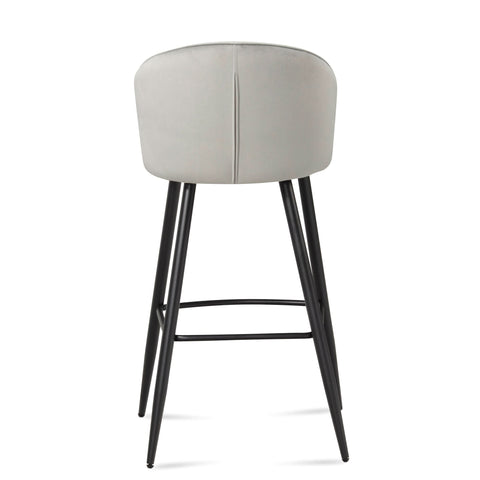 Rootz Scandinavian Design Bar Stools - Modern Stool - Velvet Seat - High Comfort - 56cm x 102.5cm x 52.5cm