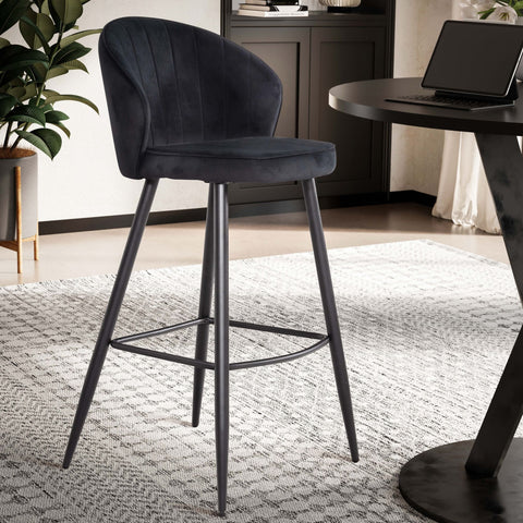 Rootz Scandinavian Design Bar Stools - Modern Counter Chairs - High Seating Comfort - 56cm x 102.5cm x 52.5cm
