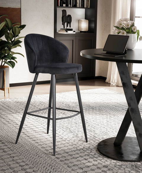 Rootz Scandinavian Design Bar Stools - Modern Counter Chairs - High Seating Comfort - 56cm x 102.5cm x 52.5cm