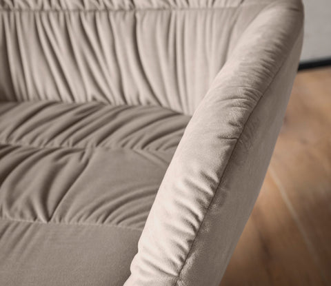 Rootz Cozy Lounge Chair - Modern Velvet Chair - Soft Seat Shell - Stable Seating - 64cm x 74cm x 68cm