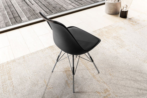 Rootz Set of 2 Modern Dining Chairs - Kitchen Chairs - Scandinavian Design - Lush Upholstery - 48cm x 85cm x 58cm