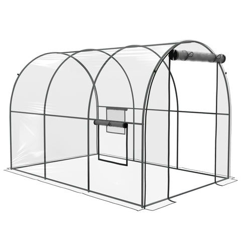 Rootz Garden Tunnel Greenhouse - Plant Shelter - Weatherproof Cover - UV Protection - 3m x 2m x 2m Reinforced Steel Frame