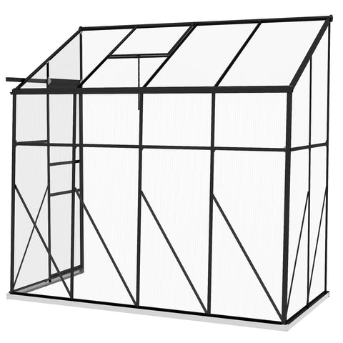 Rootz Polycarbonate Greenhouse - Gardening House - Plant Shelter - Protects from UV & Cold - 127 x 253 x 240 cm