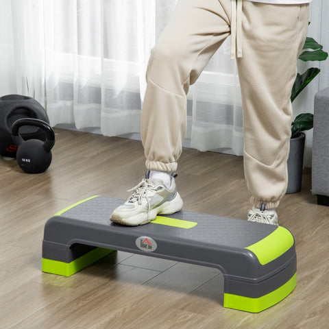 Rootz Adjustable Aerobic Stepper - Step Platform - Cardio Stepper - Non-Slip Surface - Adjustable Height - Durable Plastic - 78cm x 28cm x 20cm