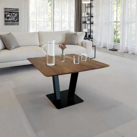 Rootz Square Coffee Table - Modern Coffee Table - Robust Center Table - Handcrafted Unique Design - 60cm x 60cm x 40cm