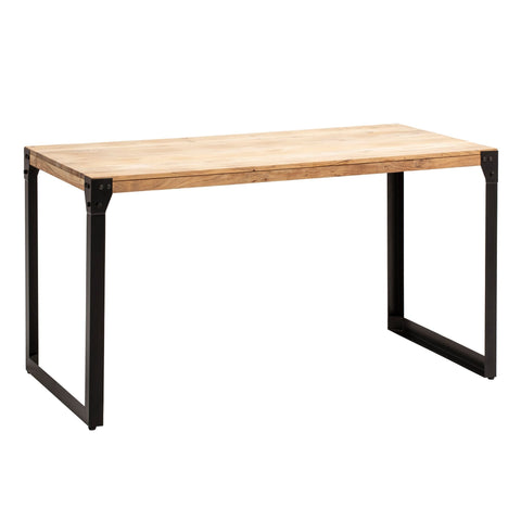 Rootz Industrial Dining Table - Massive Rectangle Table - Handcrafted Wood - Protective Lacquer - 120cm x 60cm x 76cm