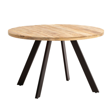 Rootz Round Dining Table - Modern Dining Table - Natural Wood Grain Table - Handcrafted Unique Design - 120cm x 120cm x 76cm