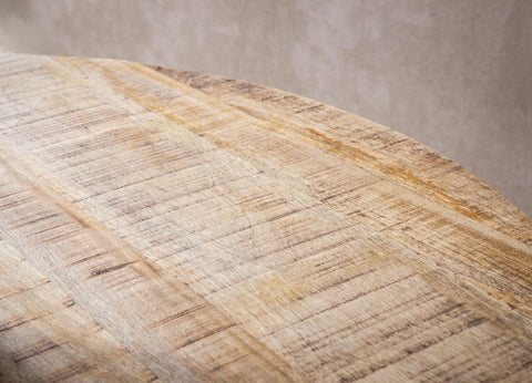 Rootz Round Dining Table - Modern Dining Table - Natural Wood Grain Table - Handcrafted Unique Design - 120cm x 120cm x 76cm