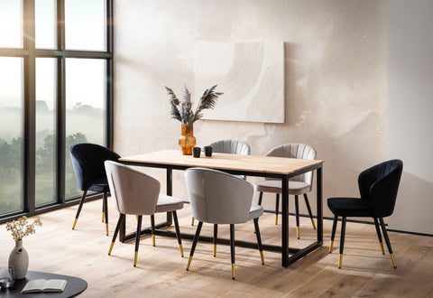 Rootz Modern Loft Style Dining Table - Rectangular Table - Handcrafted Wooden Table - Unique Design - 160cm x 80cm x 76cm