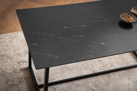 Rootz Large Dining Room Table - Modern Dining Table - Marble Look Table - Seats 10, Anti-Slip, 200cm x 90cm x 76cm