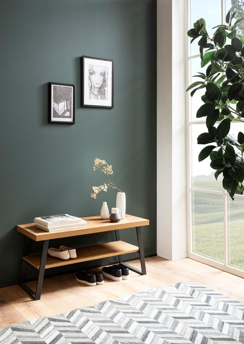 Rootz Rectangular Coffee Table - Modern Softs - Brown, Black Look - Ample Storage - 100cm x 40cm x 41cm