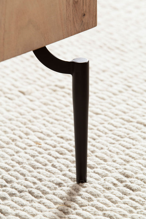 Rootz Coffee Table - Solid Acacia Wood - Modern Sofa Table - Square Living Room Table - Unique Handcrafted Design - Protective Clear Varnish - Easy Assembly - 60cm x 60cm x 40cm