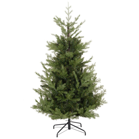 Rootz Realistic Christmas Tree - Artificial Christmas Fir - Festive Holiday Decor - Reusable - Easy Assembly - Flame-Retardant - 100cm x 100cm x 180cm