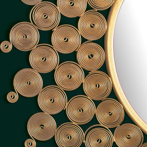 Rootz Round Wall Mirror - Sun-Shaped Frame - Round Shape - Handmade - Glass Mirror - 72cm x 72cm x 2cm