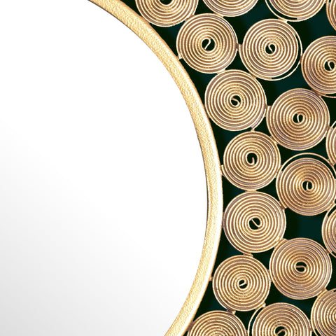 Rootz Round Wall Mirror - Sun-Shaped Frame - Round Shape - Handmade - Glass Mirror - 72cm x 72cm x 2cm